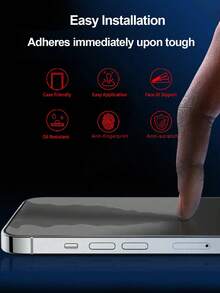 5 piezas de protector de pantalla de vidrio templado, alta definición, compatible con iPhone 17 Pro Max/17 Pro/17 Air/17/16 Pro Max/16 Pro/16 Plus/16/15 Pro Max/15 Pro/15 Plus/15/14/13/12 y otros modelos - transparente - Ver 8