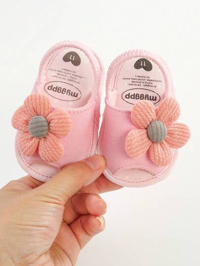 Giày sandal mùa hè cho bé gái sơ sinh, có nơ hoa, đế mềm, giày bệt dự tiệc cưới, giày cho bé sơ sinh và trẻ nhỏ, giày cho bé sơ sinh.