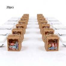 20pcs/Pack Gift Boxes With Display Window, Hexagon Paper Boxes With Lids, Suitable For Gifts, Crafts, Cakes, Candies, Wedding Party, Birthday Boxes For Various Festivals And Occasions - Multicolor - View 10