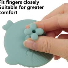 2pcs/Set Super Soft Silicone Hair Washing Brush Set, Suitable For Shampooing, Scalp Massage And Cleaning - Multicolor - View 6