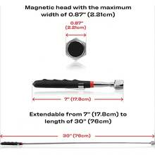 16LB Diamond-Shaped Telescoping Magnetic Pickup Tool - Stainless Steel Grabber With Ergonomic Non-Slip Grip, Handheld Manual For Automotive Repair, Construction, Hard-To-Reach Home DIY Screw Retrieval, Compact Professional Mechanic Essential - A - View 3