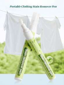 1支/2支 5毫升 神奇去渍笔，便携式免洗油渍和酒渍擦除笔，适用于清洁T恤和织物上的小污渍，无需水洗即可快速去除污渍（款式随机发货） - 彩色 - 查看 11