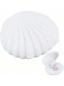 Large Capacity Anti-Oxidation Jewelry Box, High-End Exquisite Earrings, Necklaces, Bracelets Storage Box. Bow-Shaped Velvet Jewelry Holder, Bracelet Stand, Shell Ring Box - Multicolor - View 7