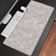 Alfombrilla de ratón extra grande con diseño de nubes, alfombrilla de escritorio para juegos, alfombrilla grande para teclado, lavable, con base de goma antideslizante, borde cosido, alfombrilla de ratón de regalo, protector de escritorio, almohadilla de estudio, disponible en varios tamaños, alfombrilla para teclado de computadora, almohadilla para portátil, accesorios de escritorio de oficina, suministros de oficina, decoración de oficina - Nubes - Ver 10