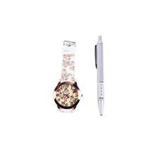 Lote de 12 relojes floral en caja de regalo más bolígrafo.  -Detalles bodas económicos, regalos originales. Regalo amigo invisible. Regalos fin de curso, graduaciones y cumpleaños. - Multicolor - Ver 3