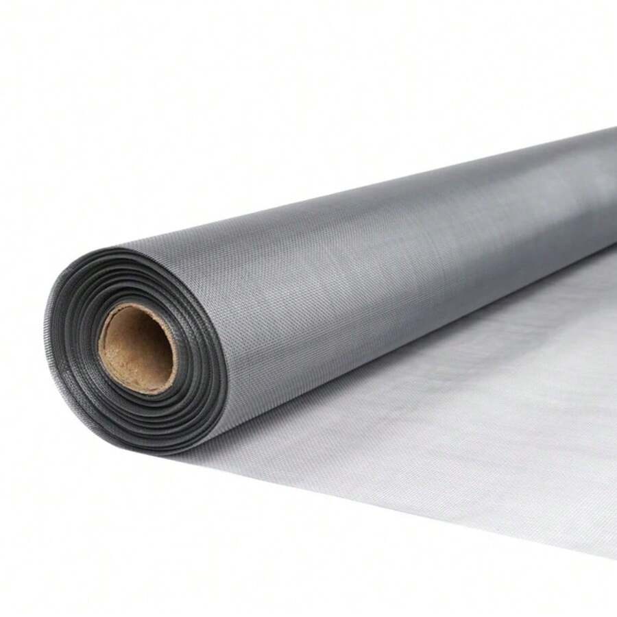 1 pieza Pantalla de ventana gris moderna de poliéster anti-pájaros, adecuada para el hogar