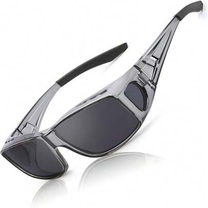 Polarised Fit Over Sunglasses For Men Women, Clip-On Over Glasses Sunglasses With UV 400 Protection
