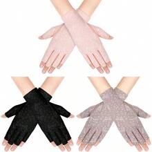 3-4 Pairs Sun Gloves For Women UV Protection Driving Gloves Non Slip Summer Sun Protection Gloves For Women Outdoor - 多色 B3 件 - 查看 1