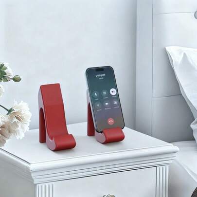 1 pieza Soporte de teléfono con forma de tacón alto 3D, adecuado para decoración de escritorio de oficina, soporte para mesita de noche, puede usarse como regalo del Día de San Valentín