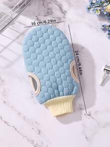 1pc Double-Sided Bath Towel/Glove, Gentle On Skin, Multi-Functional Bath Towel/Honeycomb Bath Gloves - Multicolor - View 2