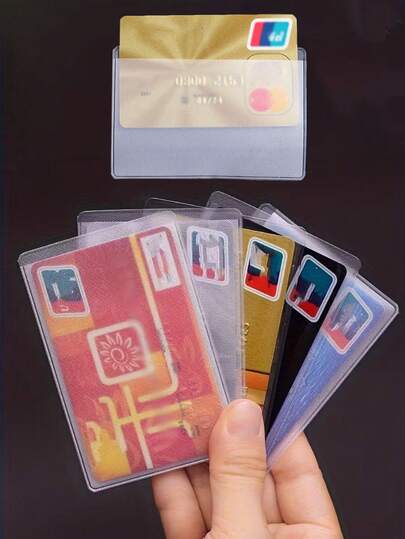 Medicare Card Holder Protector, Transparent PVC Waterproof Medical/Credit Card, Business/Social Security Card Holder - Transparent Vinyl Plastic Sleeve Suitable For Insurance And Social Security, Metro Card And Driver's License Or Credit Card