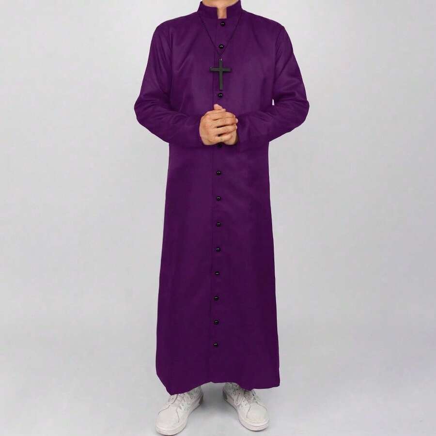 Men Cosplay Clothing - Purple - View 1