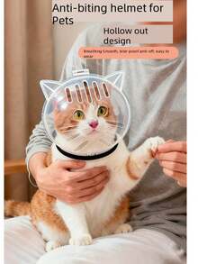 Cat Space Capsule Hood, Anti-Bite And Anti-Scratch Tool, Makes Bathing And Nail Trimming Easy, Specially Designed For Giving Injections And Medication To Pet Cats - Clear - View 3