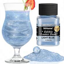 10g Edible Gold Powder, Suitable For Mousse Cake, Gummy, Macaron, Chocolate Baking Cake Decoration, Birthday Or Wedding Party DIY Pearl Powder, Cake Decoration Glitter Powder - Multicolor - View 13