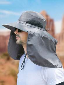 1pc Summer Bucket Hat, Outdoor Sun Protection Hat, Men's And Women's Quick Drying Sun Protection Hat, Mountain Climbing Fishing Hat, Unisex, Multiple Colors To Choose From, Casual Multifunctional Sports Style Bucket Hat, Men's Outdoor Fishing Sun Protection Hat - Multicolor - View 2