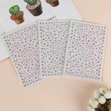 1Pc Silver 3D Imitation Eye & Face Decorative Sticker For Diy Music Festival, Y2k Party Makeup - trắng - Xem 3