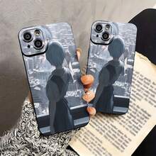 Funda para teléfono Ethereal Reflection Anime Compatible con fundas para teléfonos   17  16 Pro Max  15 Pro Max  13 y  12 Acabado mate resistente al agua, a prueba de caídas y arañazos Un gran regalo para familiares, amigos, seres queridos, novios/novias y para Navidad - Negro - Ver 5