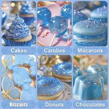 饮品及烘焙用闪粉 - 纯素友好型珠光粉，适用于蛋糕、饼干及甜点装饰 - 彩色 - 查看 4