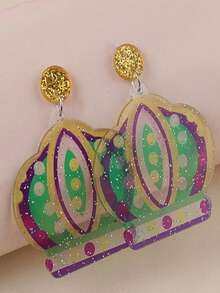 1 Pair Punk Style Exaggerated Creative Quirky Versatile Holiday Carnival Ramadan Unique Earrings (Based On Actual Item) - Multicolor - View 2
