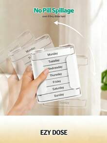7天大容量便携式药盒 - 每周用药计划表、每日药盒、旅行药盒、药品收纳盒、药架、药品储存盒、旅行药包、药品储存袋、旅行药品收纳盒、户外急救包 - 彩色 - 查看 3