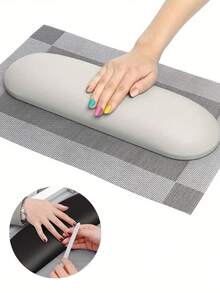 1 miếng đệm tay bằng da dùng cho tiệm làm móng, tay vịn, đệm đỡ tay, dụng cụ và phụ kiện làm móng, thích hợp cho các tiệm làm móng và nối mi, thiết bị làm móng - Nhiều màu - Xem 9