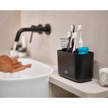2026 Hot Selling Bathroom Organizer-Joseph Joseph Easy-Store - Compact Toothbrush Holder Caddy Bathroom Storage ,/White, Regular-New Fashion - màu đen - Xem 1