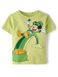 The Children's PLACE Baby And Toddler Boys Mickey Mouse™ St. Patrick's Day Graphic Tee - BỌT CẦN TÂY - Xem 1
