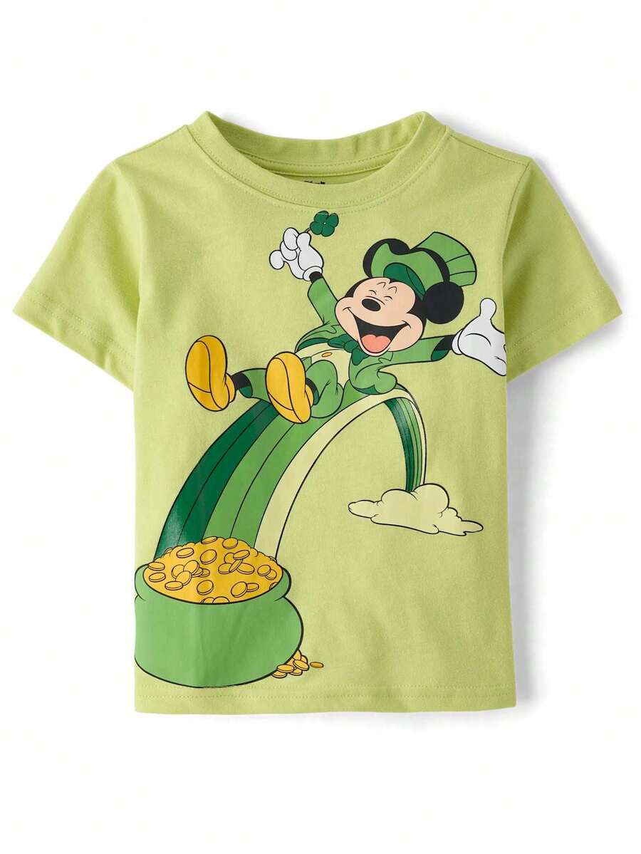 The Children's PLACE Baby And Toddler Boys Mickey Mouse™ St. Patrick's Day Graphic Tee - BỌT CẦN TÂY - Xem 1