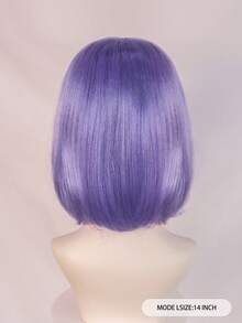 轻盈蓬松的内扣刘海波波头假发，亮紫色低温纤维材质，外观自然，易于造型，是角色扮演、日常佩戴和派对的理想之选，具有修饰脸型和显瘦的效果。 - 紫羅蘭色 - 查看 4