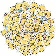 50张黄色小鸭卡通贴纸，可爱日常场景主题防水乙烯基贴纸，适用于笔记本电脑、水瓶、日记本和剪贴簿，为DIY手工和日常造型增添明快美感。 - 彩色 - 查看 1