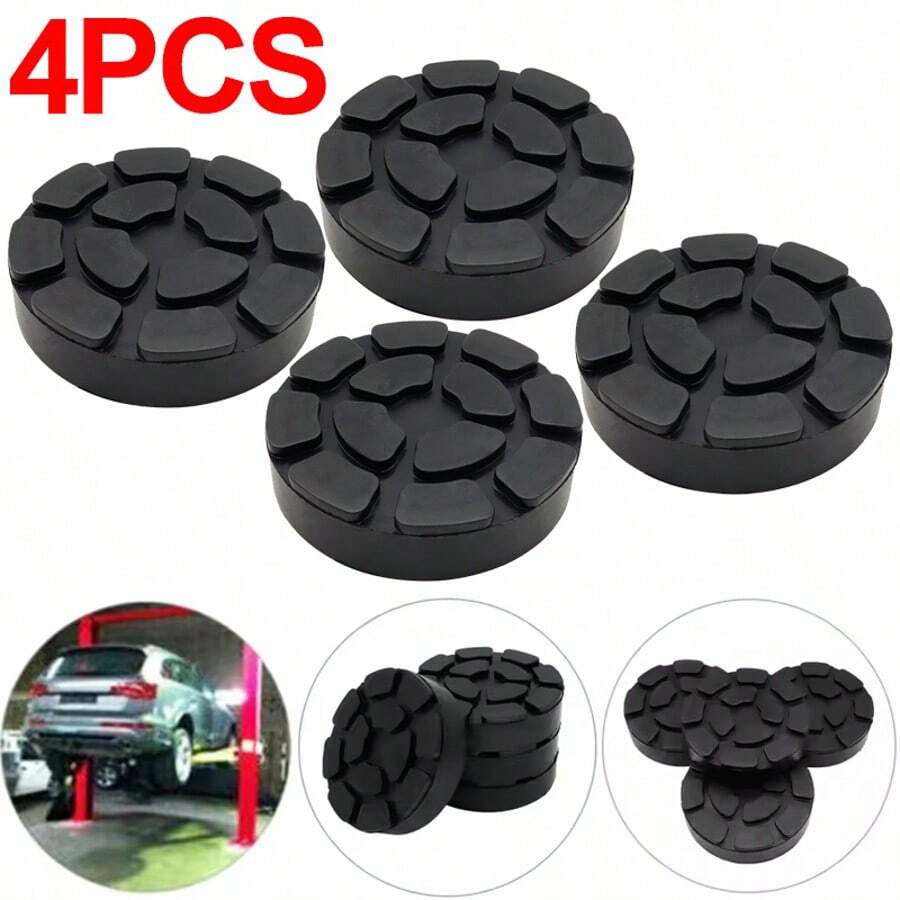 Set Of 4 Pads For Ravaglioli 2 Post Car Lift Ramp Rubber Pads - 125 Mm Rubber - Black - View 1