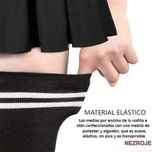 Women Over The Calf Socks - Black and White - View 1