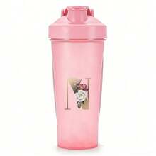 Letter Printing Shaker Protein Bottle Powder Shake Cup Large Capacity Water Bottle Water Cup Mixing Cup Body Building Exercise Mixing Bottle Portable Shakers - Pink - View 7