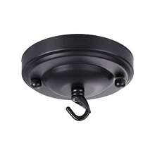 Upgraded Vern Light Canopy Kit Black Vintage Chandelier Ceiling Plate Retro Light Canopy  Chandelier Canopy with Hook for Pendant Light or Chandelier Max Load 22LBS Plant Hanger-003 - Blanco 4,1 pulgadas - Ver 7