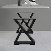 SENDERPICK 2PCS Furniture Legs Industry Rustic Square Tube Table Legs Chair Bench Legs, Black Dining Table Legs For DIY  Bench Legs - Black - View 1