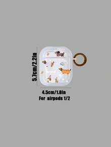 1 件腊肠犬图案保护壳，适用于 Apple 1/2/3/4、Pro/Pro2/Pro3 蓝牙耳机壳 - 彩色 - 查看 9