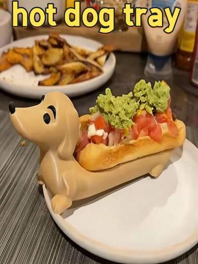 Bandeja para perros salchicha Dachshund, plato con forma divertida, rejilla para salchichas con forma de Dachshund, plato divertido para sushi de salchicha, bandeja linda para sándwiches, bandeja multifuncional para aperitivos y alimentos, base resistente, decoración del hogar adecuada para fiestas, barbacoas, picnics