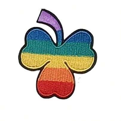 1pc Colorful Fashion Cartoon Leaf Pattern Embroidered Patch, Suitable For DIY Clothing And Accessories - Unique Design For Hats, Jeans, Dresses And Other Cute Cartoon Embroidered Stickers