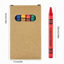 60pcs Beeswax Crayon Set (10 Boxes, 6pcs Per Box), Suitable For School, Classroom And Party Art Supplies, Soft And Vibrant Colors, Suitable For Teachers And Home Education, Stationery, Easter, Pen, School, Easter Gift, Mother's Day - Sets - View 2