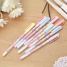 6-In-1 Colorful Fluorescent Highlighter Pens, Korean Candy Color Multifunction Marker Pens, Creative Student Stationery Pastel Pens, Fluorescent Pens For DIY - A - View 6