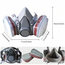 1 Pack 7-In-1 Half Face Mask With 2 Filters Included Breathable Comfortable Facepiece For Outdoor Sports Daily Use (Not NIOSH Approved) - default - View 6