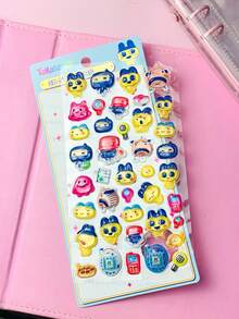 Estos adhesivos en relieve 3D, adhesivos 3D, adhesivos de gemas, adhesivos de cristal, adhesivos decorativos lindos, adhesivos de esponja y adhesivos de plástico vienen en 2 diseños. Se pueden usar para hacer álbumes de pegatinas, cuadernos, refrigeradores e incluso decorar tus propias fundas de teléfono. - Multicolor - Ver 6