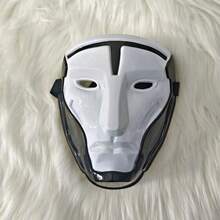Cyberpunk Style Silver Resin Mask - Futuristic Cosplay Costume Prop, Suitable For Halloween, Music Festivals And Role-Playing - Full Face Protective Mask With Adjustable Strap - Multicolor - View 8