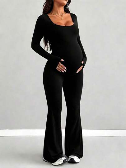 جمبسوت حمل طويلة الأكمام باراراه، ملابس كاجوال ضيقة ومريحة، مناسبة للرياضة والمواعيد والاستخدام اليومي وعيد الهالوين