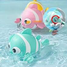 1个小丑鱼游泳洗澡玩具，漂浮风车玩具，婴幼儿水上游戏玩具，毛绒礼物 - 彩色 - 查看 7