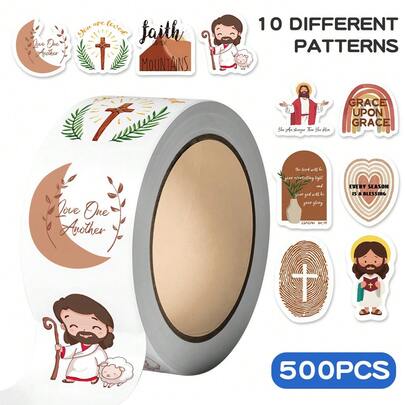 500 Pcs/Roll Roll Stickers - DIY Graffiti For Notebooks, Luggage & Creative Decor