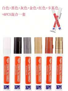 1/2 Tube Ceramic Tile Grout Pen, Suitable For Coloring And Repairing Cracks On Kitchen/Bathroom Wall And Floor Tiles, Waterproof And Mildew-Proof, Essential Tool For Home Decoration - Multicolor - View 13
