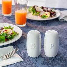 Luxury Porcelain Embossed Salt And Pepper Shaker Set For Minimalist Design Table Elegance - Default - View 3