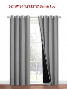 2pcs Blackout Curtains, 100% Waterproof, Thermal Insulated, UV Blocking, Suitable For Luxury Living Room, Bedroom, Home Decor, Holiday Decor - Dark Grey - View 20