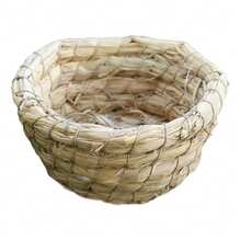 Handwoven Straw Bird Nest - Provides Warm And Cozy Shelter For Parrots, Pigeons And Other Birds - Light Grey - View 12